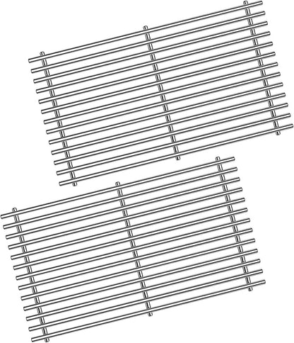 9MM 304 Stainless Steel Spirit Grill Grates for Weber Spirit E-210 E-220 S-210 S-220 Gas Grills with Front-Mounted Control 7637 Grill Replacement Parts for Weber Spirit I & II 200 Series