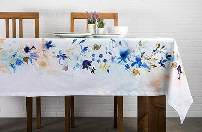 Maison d' Hermine Table Cloth Rectangle Table 100% Cotton 70 x 90 Inches Tablecloth Reusable Decorative for Dining Room, Farmhouse, Home, Party, Festive & Wedding Spring Summer - Lazy Summer Days