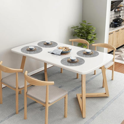 Homaxy Round Faux Leather Placemats and Coasters, Washable Dual-Side Table Mats, Wipeable Heat-Resistant Dining Place Mats for Outdoor and Indoor, Set of 12, Diameter 13 and 3.93 inch, Light Grey