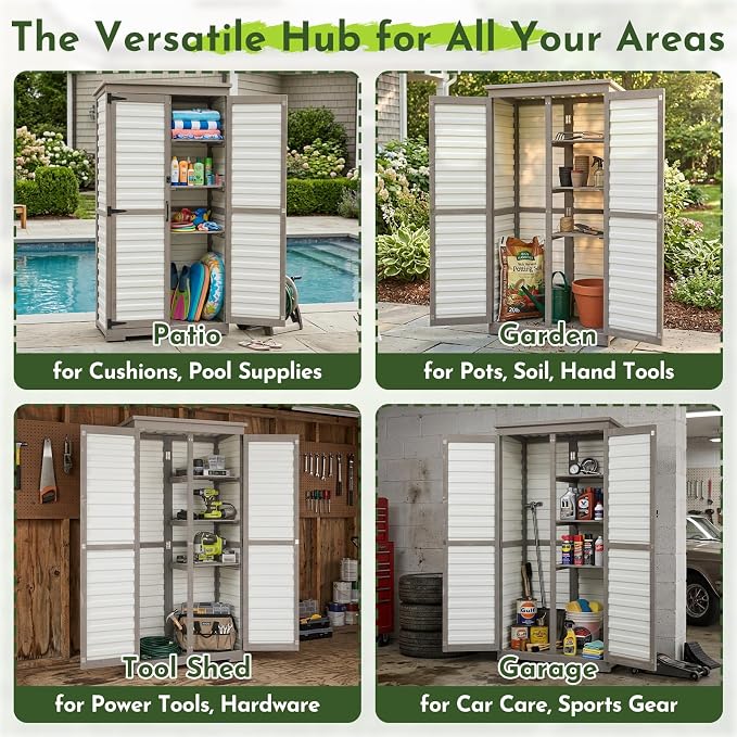 Tall Outdoor Storage Cabinet - Image 6