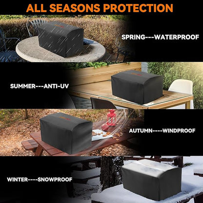 25" Grill Cover for Gas Grill Stoves, Waterproof Barbecue BBQ Cover for Blackstone, Cuisinart, Royal Gourmet, Pit Boss, Monument, Fits Onlyfire GS307 GS309, Pizza Oven, Wood Pellet Smoker, CV700