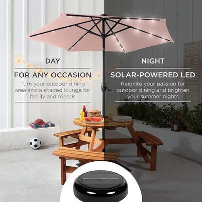 Best Choice Products 7.5ft Solar Umbrella LED Lighted Patio Umbrella, Table - Image 3