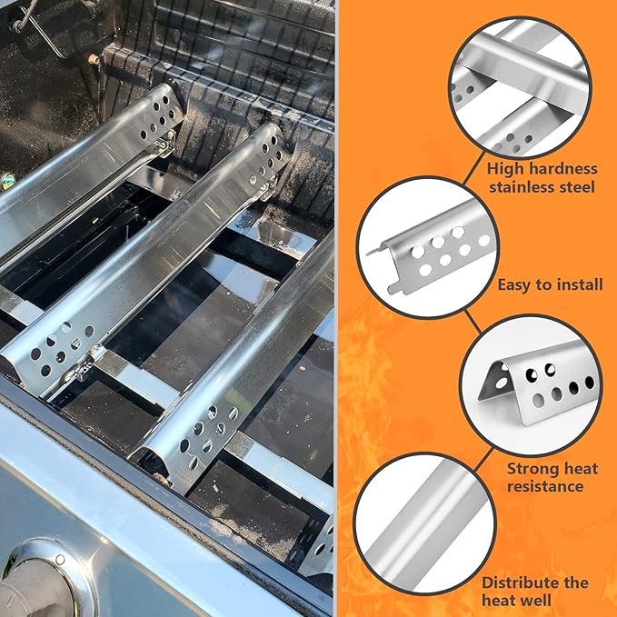 Grill Replacement Parts for Charbroil Performance 463342119, 463335517, 463347017, 463332718, 304 Stainless Steel Grill Parts for Char-Broil 463342118, 463376017, 463332718, 16 15/16" Heat Plate