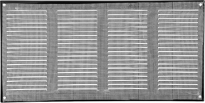 Vent Systems 16" x 8" Inch (Overall Dimensions) Pack of 5 - Black - Air Vent Cover Metal Air Return Grill with Built-in Pest Guard Screen HVAC Vent Duct Cover for Home Improvement