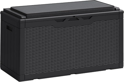 Greesum 100 Gallon Resin Deck Box Large Outdoor Storage Boxes by BuynowfromGreesum