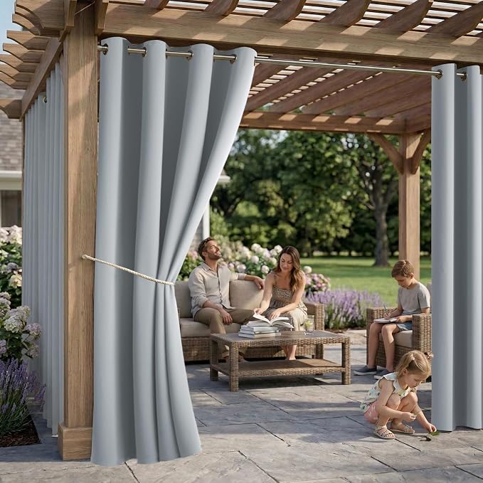 Waterproof Outdoor Curtain W52 x L84 - Image 2