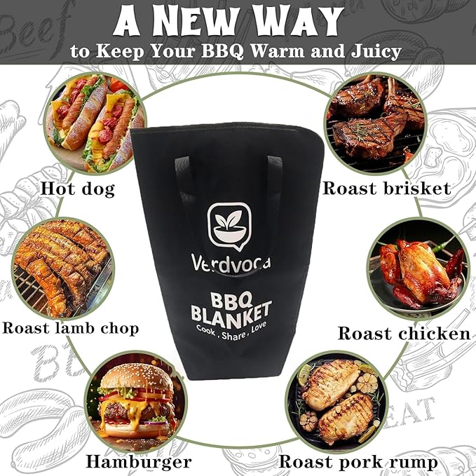 16L Orange Collapsible BBQ Prep Tub with Locking Lids & 21 Inch Oxford Black BBQ Blanket for Resting Meat