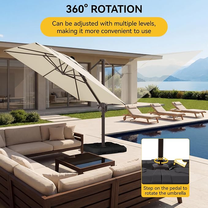 10x10FT Cantilever Outdoor Umbrella - Image 5