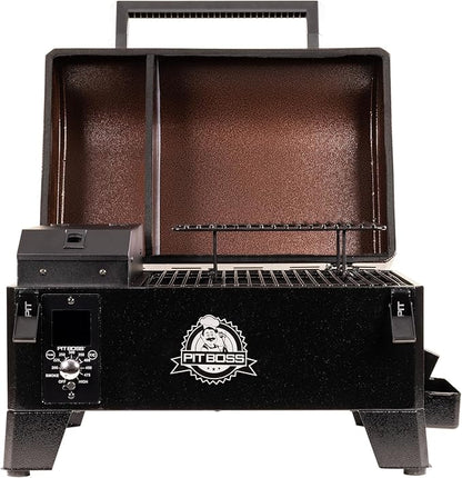 PIT BOSS 10697 Table Top Wood Grill With Temperature Control, Mahogany