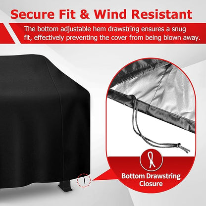 iCOVER 55 Inch Grill Cover, BBQ Grill Cover for Outdoor Grill, Anti-UV & Fade Resistant Gas Grill Cover, Waterproof Barbecue Grill Covers for Weber, Char-Broil, Nexgrill and More Grills.