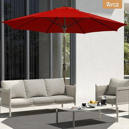 Ayge Patio Umbrella 9 FT Outdoor Table Umbrella Fiberglass - Image 3