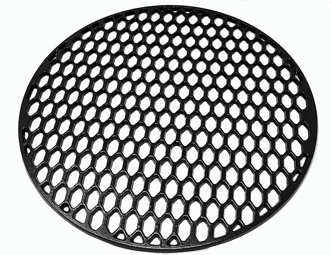 Aura outdoor products Cast Iron Grill Grate for 22 Inch Weber Kettle Grill - Works Great on The Weber Kettle, Weber Performer, Barrel Grills, Recteq Bullseye - Better Sear Marks