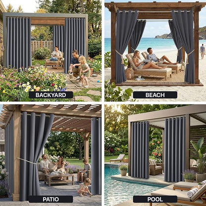 DIVA EN CAMINO DEC Outdoor Patio Curtain Waterproof Darkening Thermal Insulated - Image 9