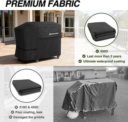 Porch Shield Griddle Cover for Blackstone 28 inch Single Shelf Griddle, Waterproof and Fade Resistant 600D Gas Grill Cover Fits for Most 2 Burner Flap Top Grill