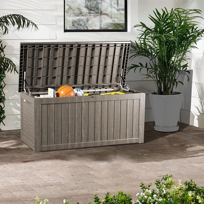 Outdoor Storage Box, 200 Gallon Waterproof Deck Box, Premium Hydraulic Cushion - Image 5