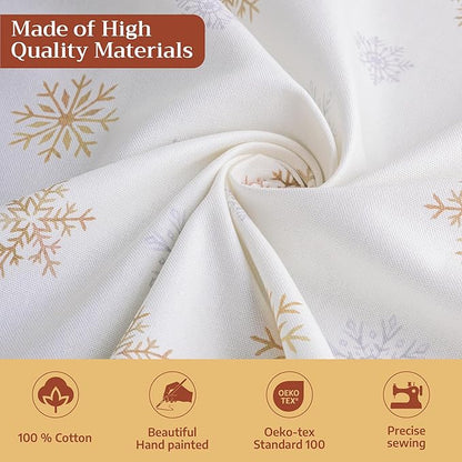 Maison d' Hermine Table Cloth Square Table 100% Cotton 60 x 60 Inches Fall Tablecloth Reusable Everyday Use for Thanksgiving Christmas Decorations Dining Farmhouse Party (Deer in The Woods)