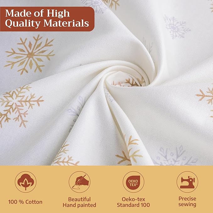Maison d' Hermine Table Cloth Round Table 100% Cotton 63 Inches Fall Tablecloth Reusable Everyday Use for Thanksgiving Christmas Decorations Dining Farmhouse Party (Deer in The Woods)
