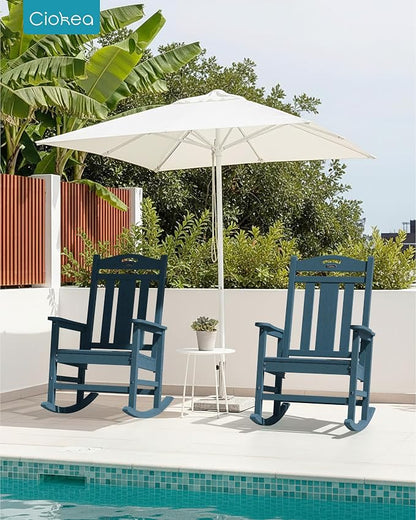 Oversized Outdoor Rocking Chairs Set of 6, 380lbs Heavy-Duty Large Patio Rocker - Image 2