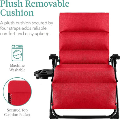 Best Choice Products Oversized Zero Gravity Chair, Folding Outdoor Patio - Image 3