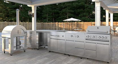 KoolMore Outdoor Kitchen 30 in. BBQ Liquid Propane Grill with Cabinet in Stainless-Steel (KM-OKS-BQ30-BQ30CAB)