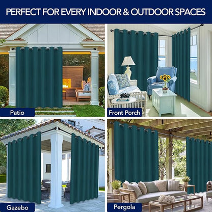 PureFit Outdoor Curtains for Patio Waterproof Weatherproof Outside Curtains | - Image 5
