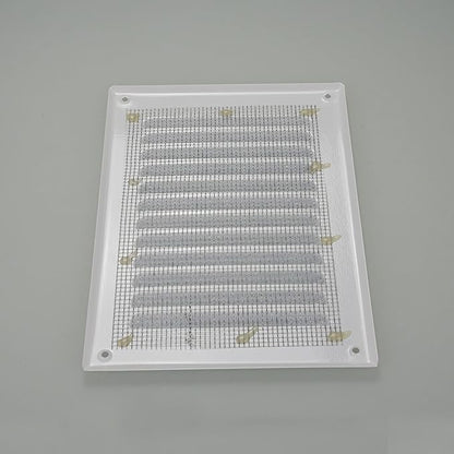 Square Ventilation Grille / 5" x 7" Inch Inside Measurement/White Metal Air Vent Louver - Inside/Outside use / 6.5" x 9.5" Inch Outer Measurement