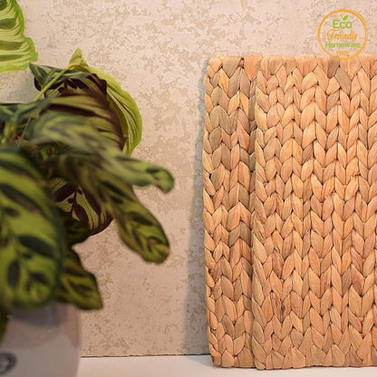 Boho Place Mats Set of 4, Square Table Mats Set of 4, Woven Placemats for Round Table, Chargers for Dinner Plates, Woven Chargers, Home Plate Mat, Outdoor Placemats, Manteles Individuales De Mesa