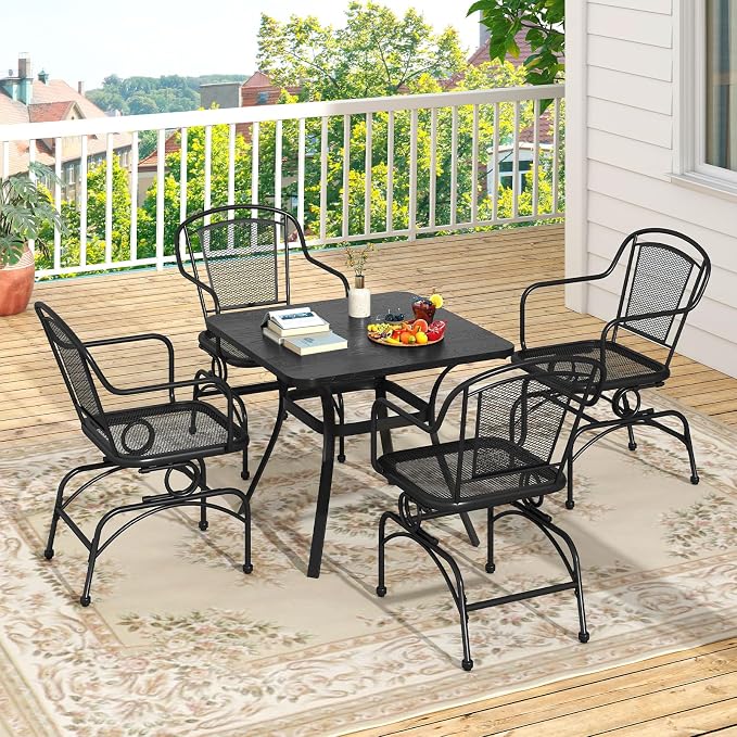 Tangkula Outdoor Rocking Chair Set of 4, Patio Rocker Chairs - Image 2