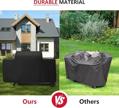 Outdoor Heavy Duty Waterproof Pellet Grill Cover for Traeger Woodridge Pro Grill Woodridge Elite Grill,Grill Cover for Traeger Grills BAC776 Full-Length All Weather Grill Cover Accessory,Black