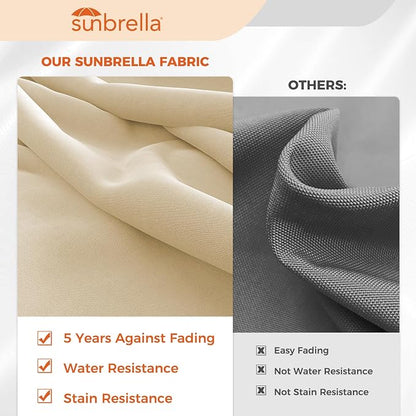 Grand patio 10x10 FT Sunbrella Square Cantilever Umbrella - Image 3