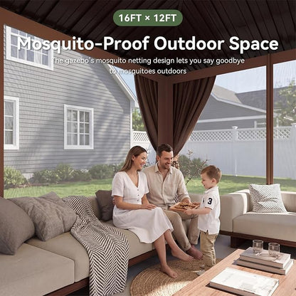 Aoxun Gazebo 12x16 Hardtop Gazebo - Image 4