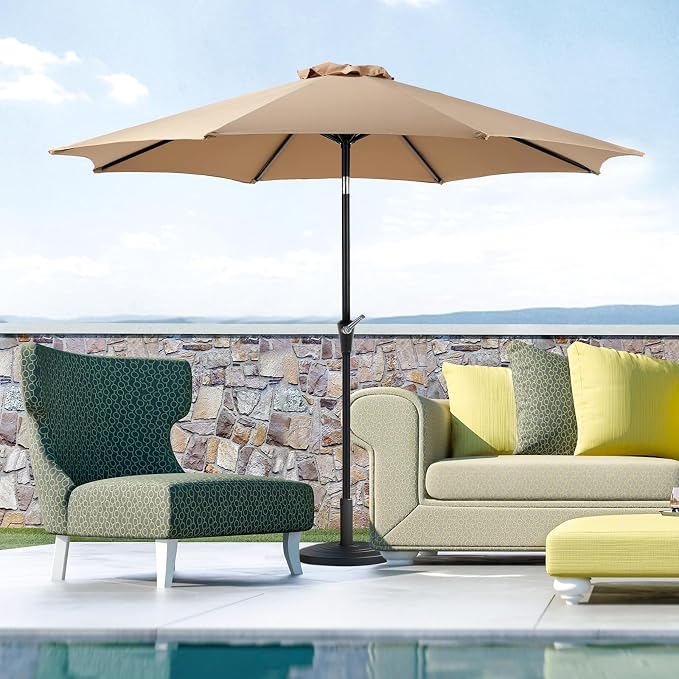 OLIXIS 9ft Patio Table Umbrella, Outdoor Patio Umbrella - Image 6