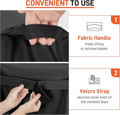 Arcedo Grill Cover Compatible with Traeger Ironwood 885, Heavy Duty Waterproof Pellet Somker Cover Full Length Outdoor BBQ Grill Accessory BAC513