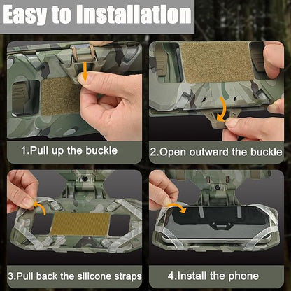 Tactical Plate Carrier Phone Mount, Universal Molle Phone Holder,Tactical Phone Holder Foldable Navigation Board for Tactical Vest Attachments