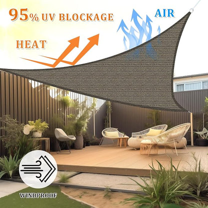 Shade&Beyond Custom Sun Shade Sail 17'x17'x17' Triangle Sun Sail Shades Patio - Image 2