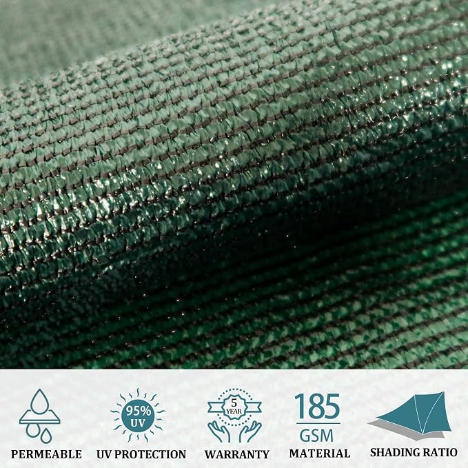 Shade&Beyond 7'x10' Sun Shade Sail Canopy Rectangle, UV Block Breathable Curved - Image 3