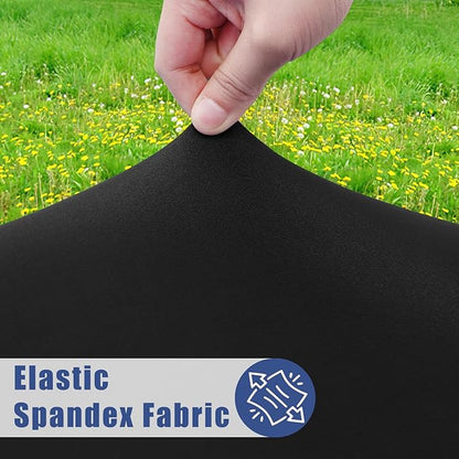 Spandex 5 Foot Rectangle Table Cloth 6 Pack, Elastic Fitted Tablecloths for Picnic, Stretch Washable Patio Table Cover for Outdoor, Camping, Banquet and Parties (Black, 30"x60")