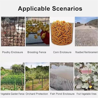 Plastic Wire Mesh Fence, Black Safety Fence Balcony Protection Net 39.3 Inch X 32.8FT Poultry Fence Roll for Garden Chicken Rabbit Construction Barrier(Size:1x20M - Mesh 1.8cm)