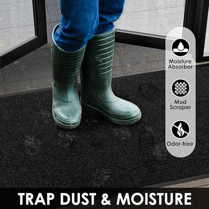 2′ x 64′ Front Door Mat Indoor Outdoor Entrance, Commercial Floor Mat Heavy Duty Dirt Trapper Entryway Doormat, Custom Size Non Slip Rubber Backing Welcome mat, Door Mat for High Traffic Area