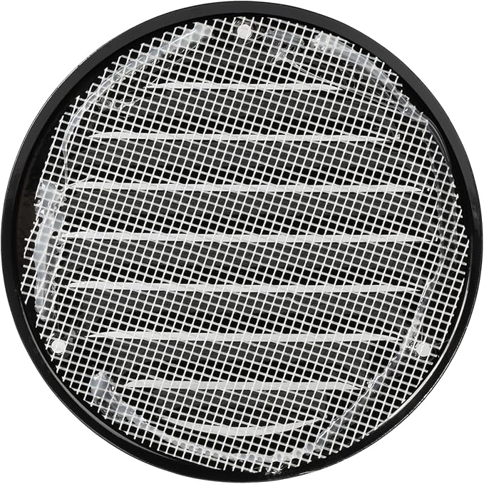 Repa Market 4 Inch (Opening Dimensions) Air Vent Covers/Black Galvanized Steel Return Air Grille/AC Vent Cover/Wall or Ceiling HVAC Registers Grilles & Vents for DIY & Home Improvement