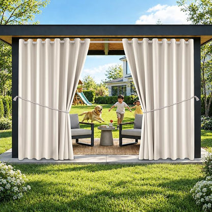 Outdoor Patio Curtain Waterproof Darkening Thermal Insulated Indoor Curtains by DivaenCamino