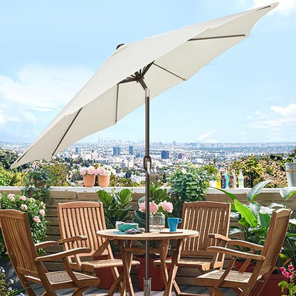 9' Outdoor Patio Umbrella, Outdoor Table Umbrella, Yard Umbrella, Market - Image 5