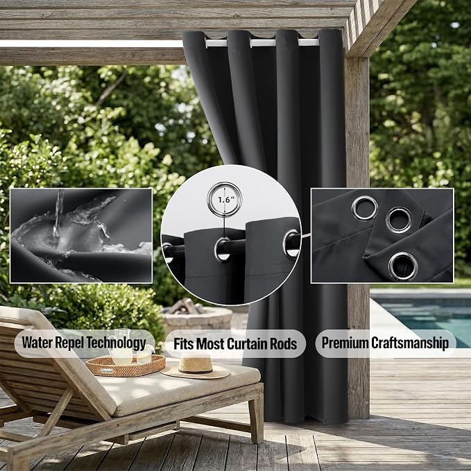 DIVA EN CAMINO DEC Outdoor Patio Curtain Waterproof Darkening Thermal Insulated - Image 5