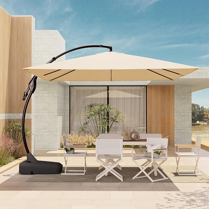 Grand patio 10x10 FT Sunbrella Square Cantilever Umbrella by GrandPatio