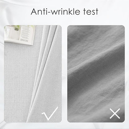 BALCONY & FALCON Rectangle Tablecloth 47" x 63" Washable Wrinkle Resistant and Water Proof Table Cloth, Decorative Linen Fabric Tablecloths for Dining Parties Kitchen Wedding and Outdoor, Owl Grey