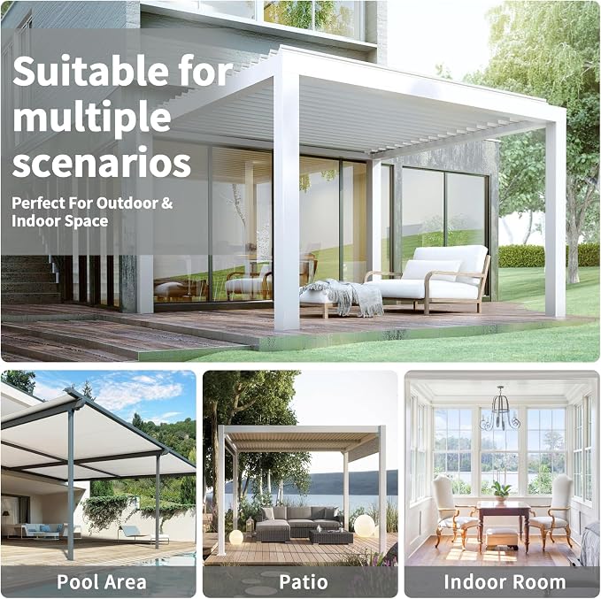 Easy-Going 100% Waterproof Outdoor Curtains 110x108 inch, Dark Grey | Windproof - Image 6