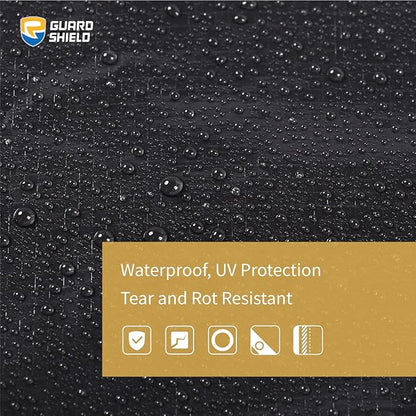 GUARD SHIELD Black Tarp Waterproof 16x20 Feet Medium Duty All Purpose Poly Tarps Cover 7mil