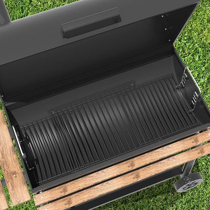 MixRBBQ 23" to 34" Universal Ash pan with 2 Fire Hanger for Chargriller Charcoal 1224, 1324, 2121, 2222, 2727, 2828, 2929, Charbroil 17302056 Oklahoma Joe Charcoal Ash Pan, Grill Replacement Part