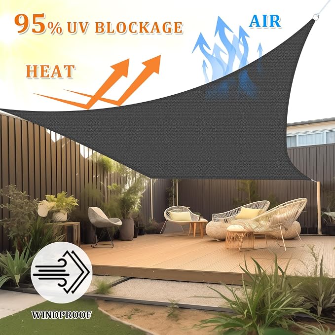 Shade&Beyond 18'x28' Sun Shade Sail Canopy Rectangle, UV Block Breathable - Image 2