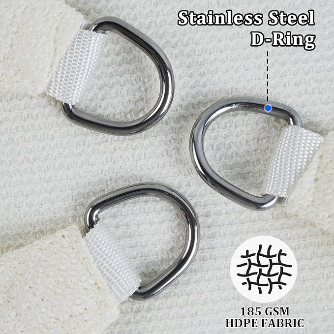 Shade&Beyond Custom Sun Shade Sail 14'x16'x21.3' Triangle Sun Sail Shades Patio - Image 4